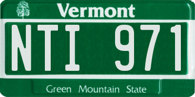 VT license plate NTI971