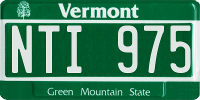 VT license plate NTI975