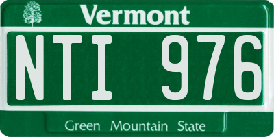 VT license plate NTI976