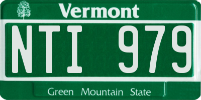 VT license plate NTI979