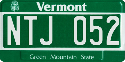 VT license plate NTJ052