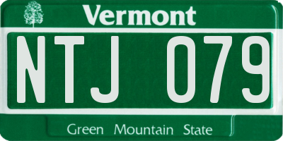 VT license plate NTJ079