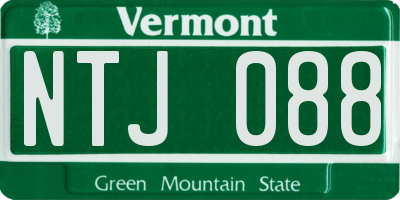 VT license plate NTJ088