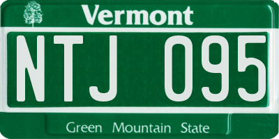VT license plate NTJ095