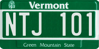 VT license plate NTJ101