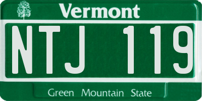 VT license plate NTJ119