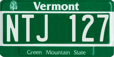 VT license plate NTJ127