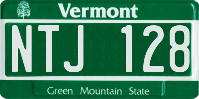 VT license plate NTJ128