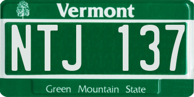 VT license plate NTJ137
