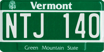 VT license plate NTJ140
