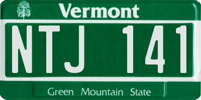 VT license plate NTJ141