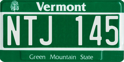 VT license plate NTJ145