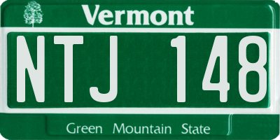 VT license plate NTJ148