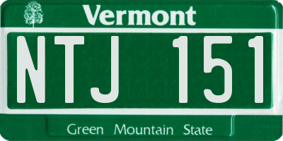 VT license plate NTJ151
