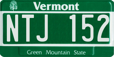 VT license plate NTJ152