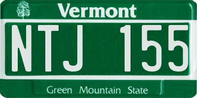 VT license plate NTJ155
