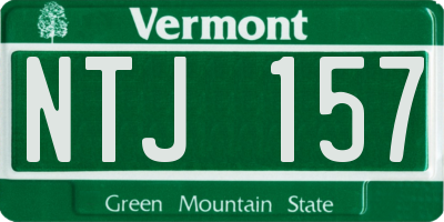 VT license plate NTJ157