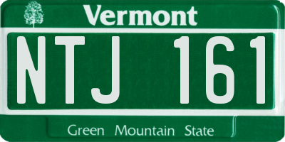 VT license plate NTJ161