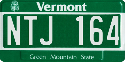 VT license plate NTJ164
