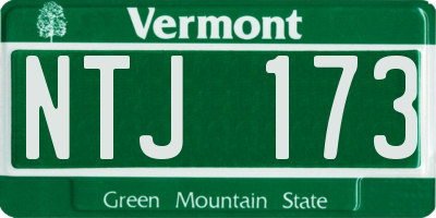 VT license plate NTJ173