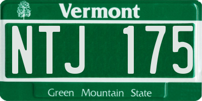VT license plate NTJ175