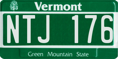 VT license plate NTJ176