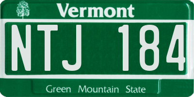 VT license plate NTJ184