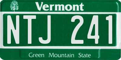 VT license plate NTJ241