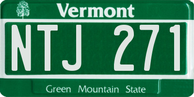VT license plate NTJ271