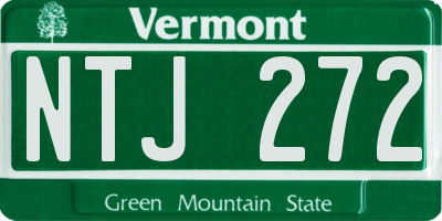 VT license plate NTJ272