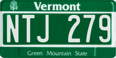 VT license plate NTJ279
