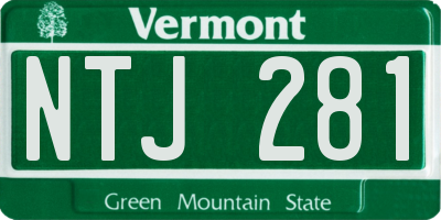 VT license plate NTJ281