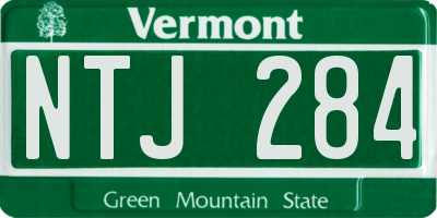 VT license plate NTJ284