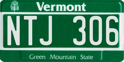 VT license plate NTJ306