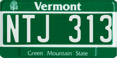 VT license plate NTJ313