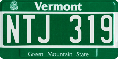 VT license plate NTJ319