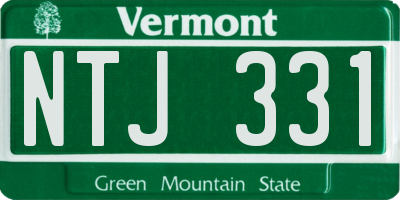 VT license plate NTJ331