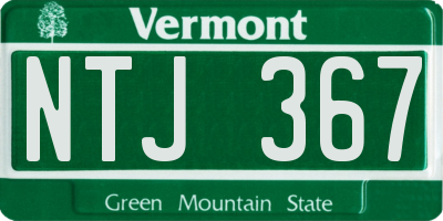 VT license plate NTJ367