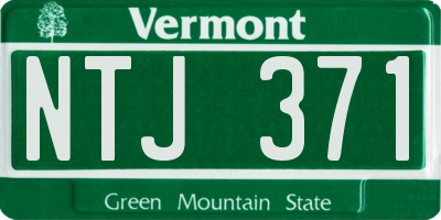 VT license plate NTJ371