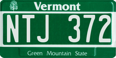 VT license plate NTJ372