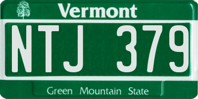 VT license plate NTJ379