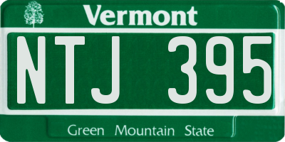 VT license plate NTJ395