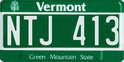VT license plate NTJ413