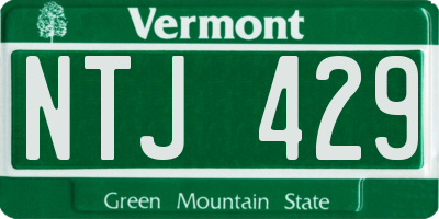 VT license plate NTJ429