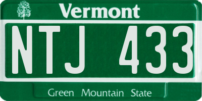 VT license plate NTJ433