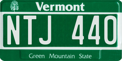 VT license plate NTJ440