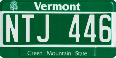 VT license plate NTJ446