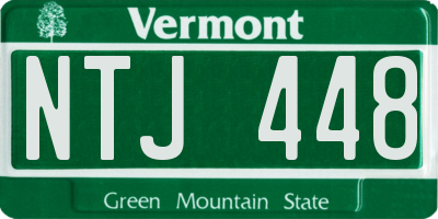 VT license plate NTJ448
