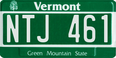 VT license plate NTJ461
