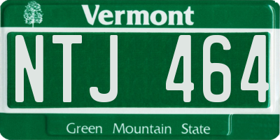VT license plate NTJ464